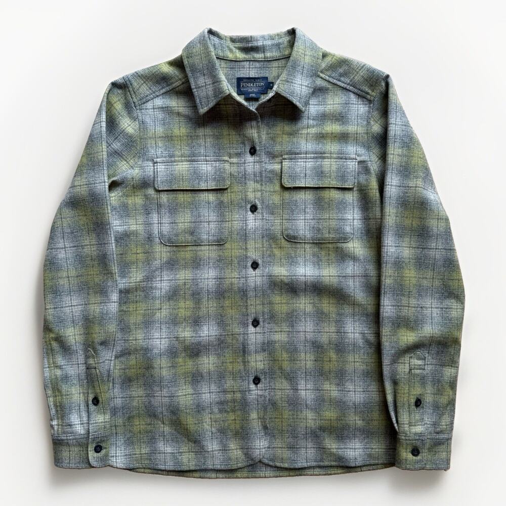 Pendleton Board Shirt Small Multicolor Plaid Wool Button Down Made in USA